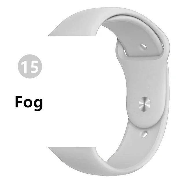 Ремешок для часов Silikon Für apple watch band 40 мм 44 мм 42 мм 38 мм apple watch 4 apple watch 5 correa iwatch повязки Uhr zubehёr - Цвет ремешка: Fog