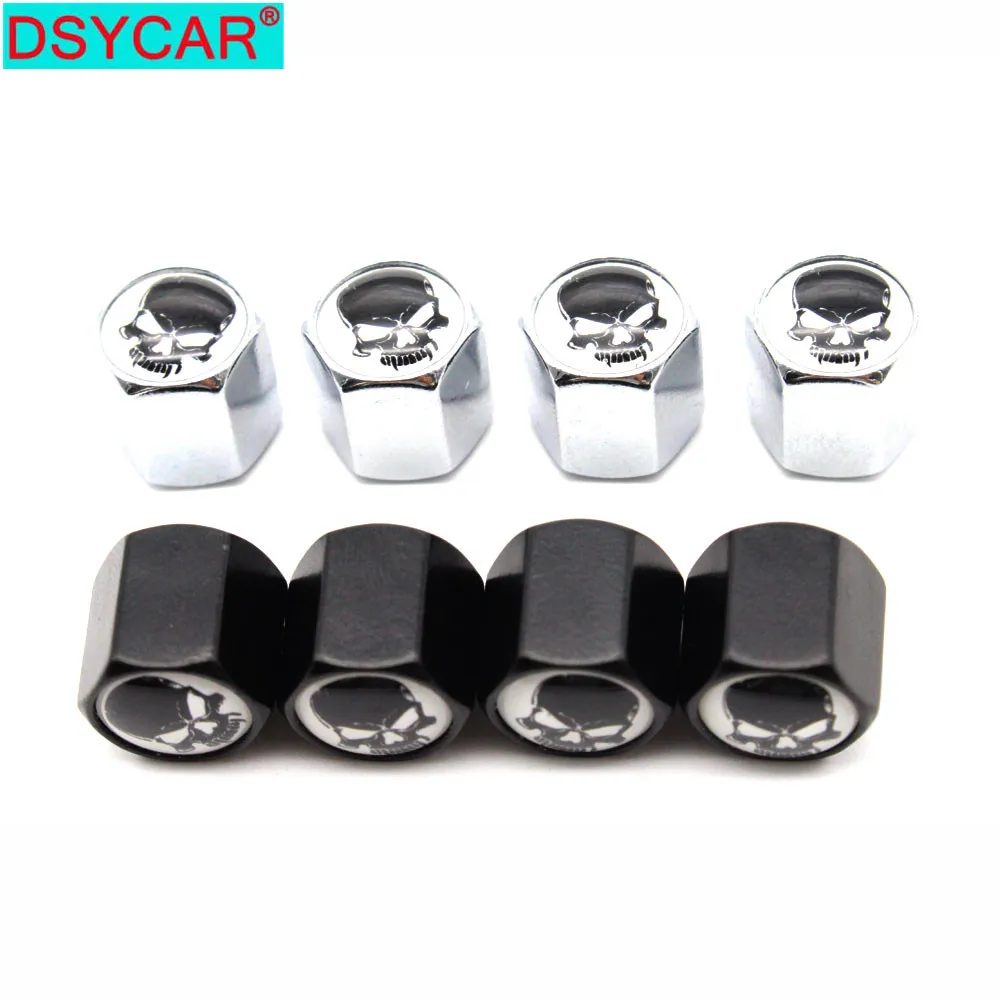 

DSYCAR 4Pcs/Set Car Styling Zinc Alloy Car Tire Valve Caps Wheel Tires Tire Stem Air Cap Airtight Covers
