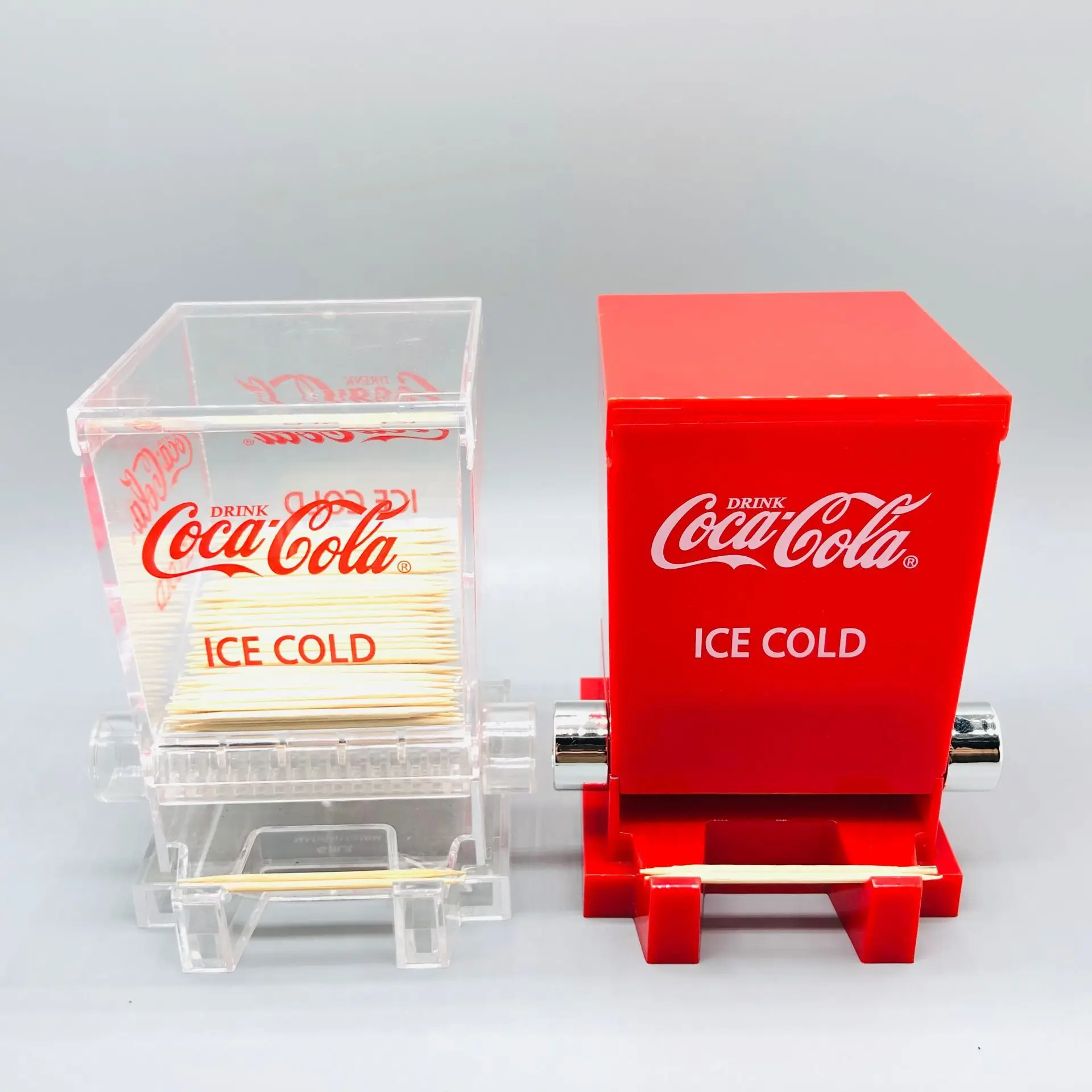 Retro Vending Machine Style Toothpick Case Creative Plastic Pressing Toothpicks Holder Dispenser Home Decor Table Toothpick Box