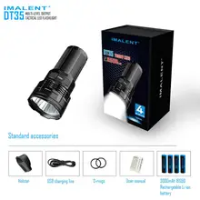 IMALENT DT35 USB Rechargeable Flashlight CREE XHP35 8500 Lumens 1000Meters Tactical LED with 18650 Li-ion Battery