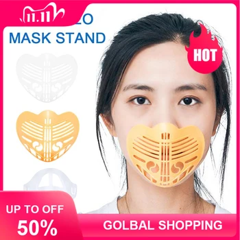 

5Pcs For Mask Bracket Anti-suffocating Reusable 3D Mask Filter Non-stick Mouth Nose Breathable Dustproof Mask Inner Pad Bracket