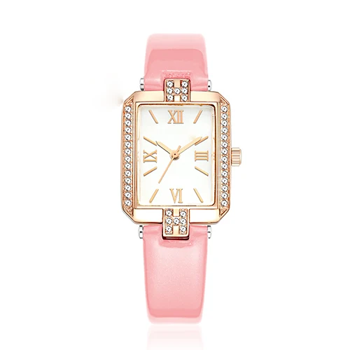 

2019 Women Rhinestone Watches Lady Rotation Dress Watch brand Real Leather Band Big Dial Bracelet Wristwatch Crystal Watch