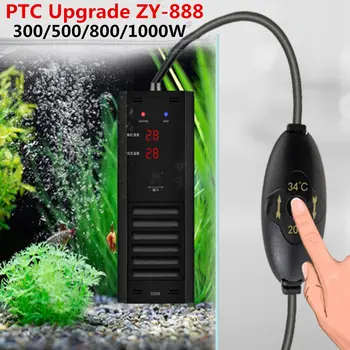 

500/1000W PTC Aquarium Submersible Heater Fish Tank LCD Display Digital Adjustable Water Heating Rod Constant Temperature Contro