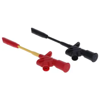 

2020 New 10A Professional Piercing Needle Test Clips Multimeter Testing Probe Hook With 4mm Socket Automotive Car Test Clip