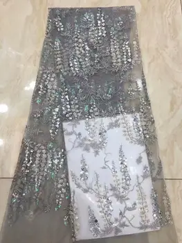 

high quality african sequins lace fabric MY3000 for party Hot selling french net lace fabric with sequins