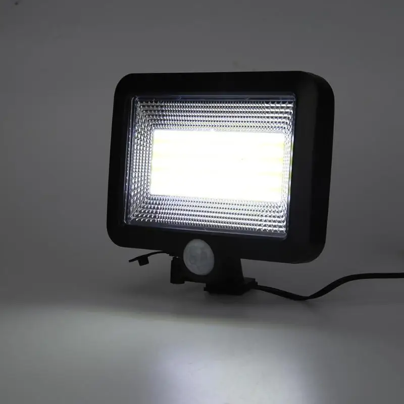 COB 100LED солнечная лампа датчик движения IP65 Водонепроницаемый Открытый Путь ночного освещения солнечные огни освещают сад во дворе прохода