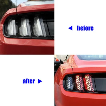 

PVC Tail Light Stickers Decoration For Ford Mustang 2015 2016 2017 Car Exterior Black