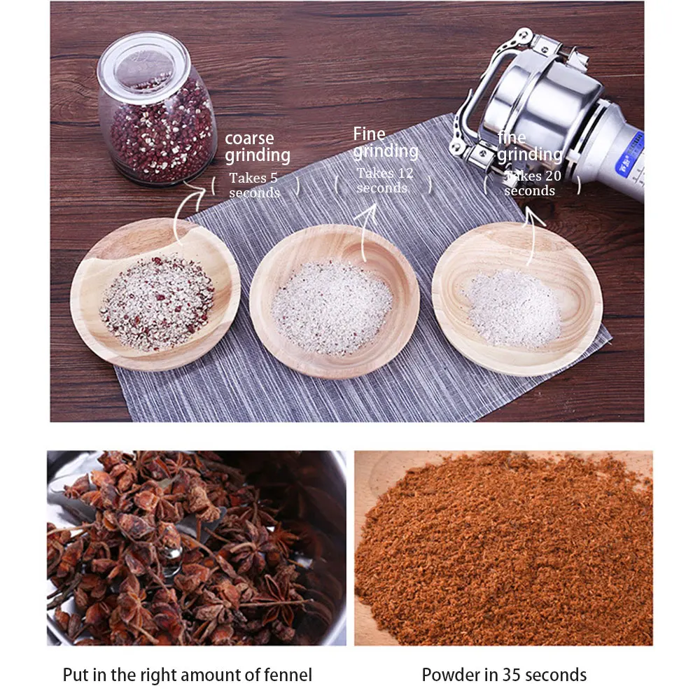 800G Spice Grinder Grain Herb Spices Mill Coffee Grinder Machine Swing Type  Grains Grinder Medicine Wheat Mixer Dry Food Grinder - AliExpress