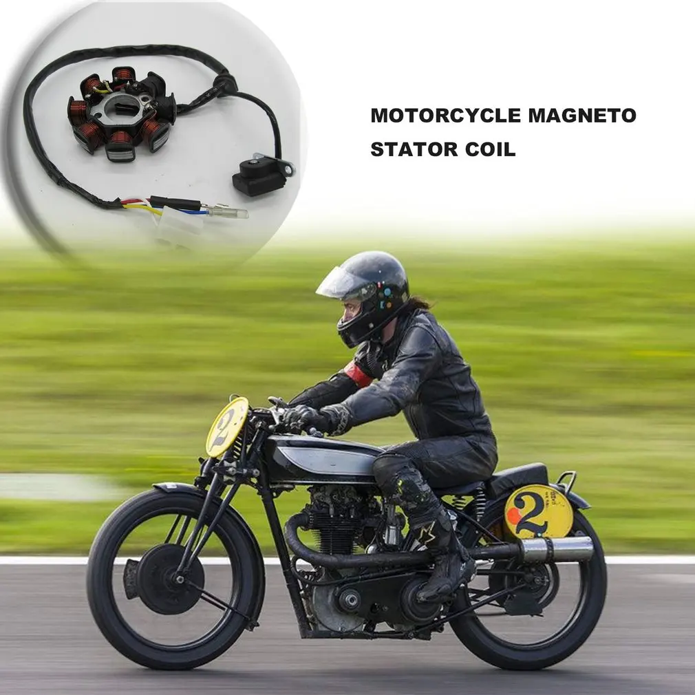 ATV мотоцикл Магнитный мотор статор Катушка 8 полюс МАГНЕТО СТАТОР GY6 50 катушка
