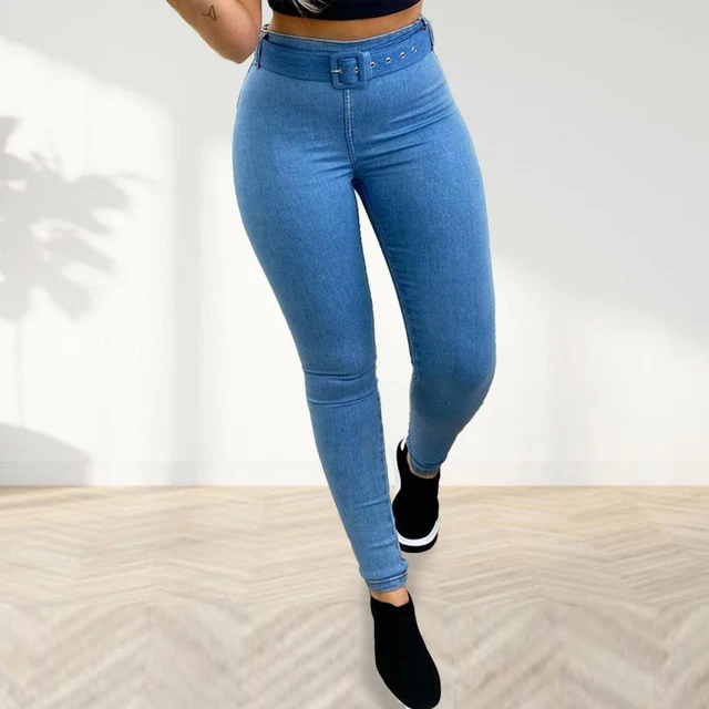 Seamless Leggings for Women Denim Print Fake Jeans - High Waist Butt  Lifting Pencil Pants Soft Booty Yoga Pants Tights at  Women's  Clothing store