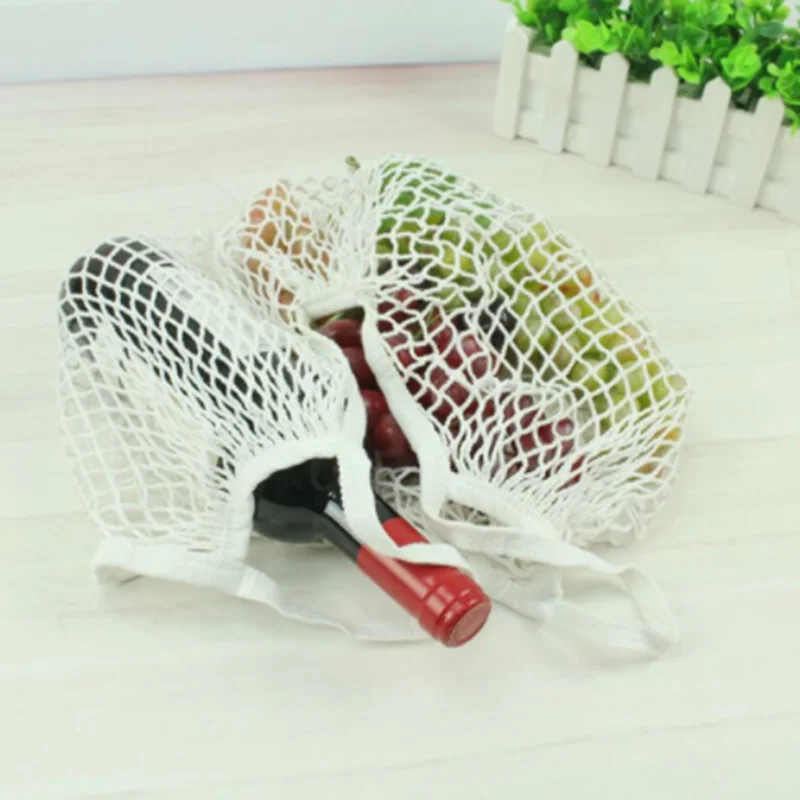 Eco-Friendly Reusable Cotton Mesh Grocery Tote Bag