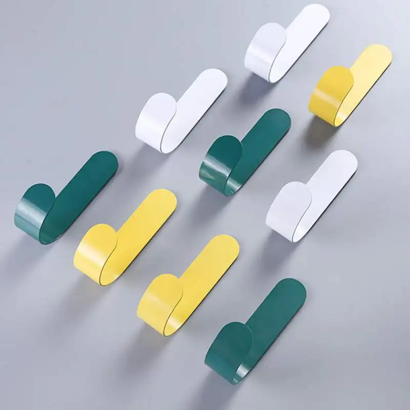 

Hot Self-Adhesive Hook Kitchen Wrought Iron Wall Hook Door Hanger Sticky Hook Coat Hat Rack
