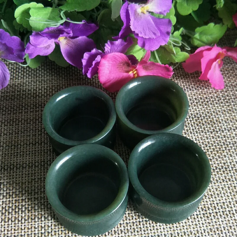 conjunto de chá chá bambu jade conjunto joias de pedra de alta qualidade