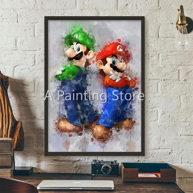 スーパーマリオのキャラクターのダイヤモンド絵画 5dのスーパーヒーローの肖像画 男の子へのギフト 家の装飾 ギフト Mosaic Making Aliexpress