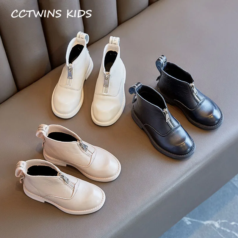 CCTWINS/детская обувь; коллекция года; сезон осень; модные детские ботильоны; обувь из натуральной кожи для девочек; брендовые черные ботинки для малышей; FB1768