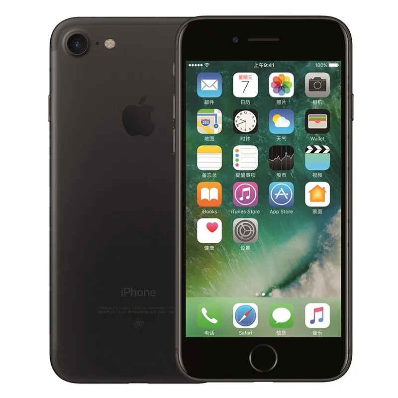 Разблокированный Apple iPhone 7 4G Celulares сотовый телефон 32/128 ГБ/256 IOS Quad-Core, сканер отпечатка пальцев, мобильный Celular Smartphone1960mA Iphone7 - Цвет: Black