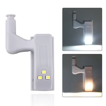 4pcs LED Night Light Cabinet Hinge Lamp Kitchen Cupboard Closet Wardrobe Door Inner Hinge LED Sensor Night Light Lamp