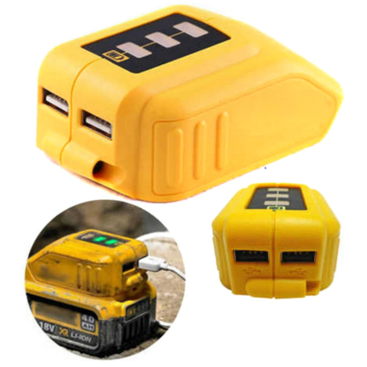 Портативный USB конвертер зарядное устройство для DEWALT 14 4 в 18 20 преобразователь