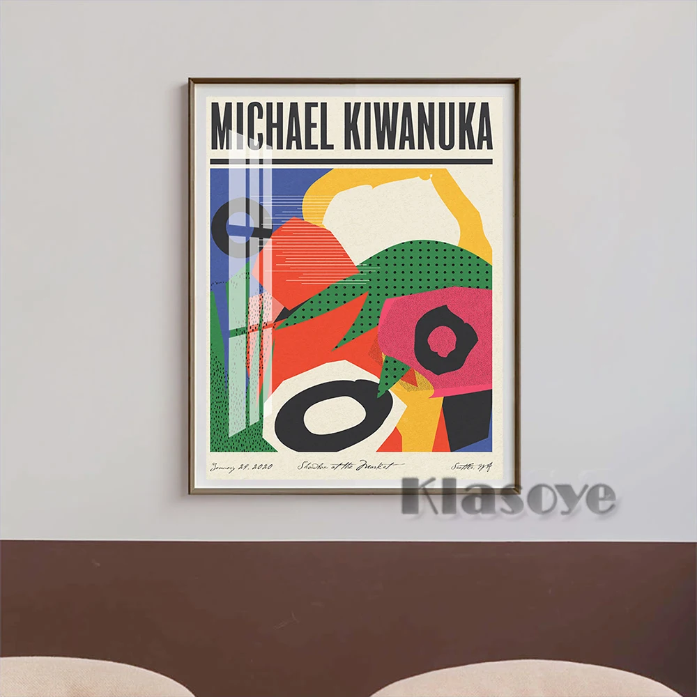 

Michael Kiwanuka Gig Poster Abstract Illustration Retro Wall Decor Painting Music Art Prints Picture Canvas Fans Collection Gift