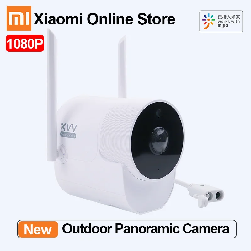 

Xiaomi Xiaovv Outdoor Panoramic Camera 1080P Waterproof Wireless 2MP Night Vision Motion Detection APP Control Smart IP Camera