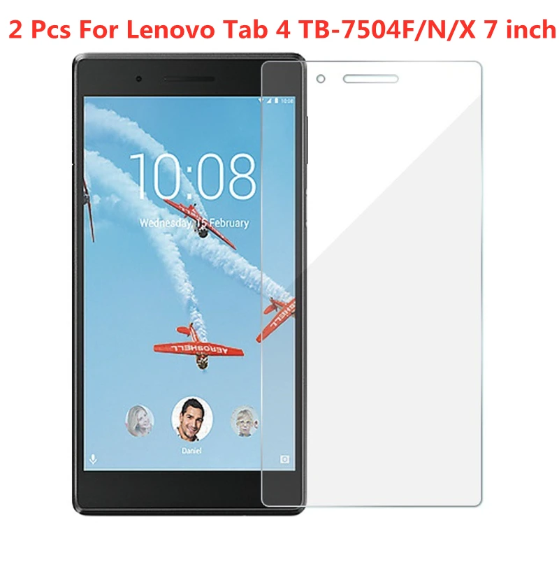 

2 Pcs Premium Tempered Glass For Lenovo Tab 7 TB-7504X Screen Protector Tab 4 7.0 Inch TB-7504F 7504N 7504 Clear Protective Film