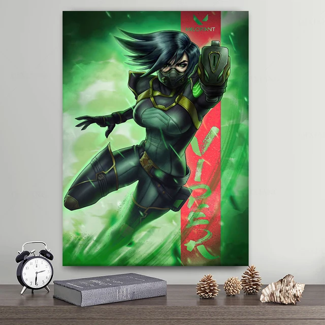 Hd impressão cartaz viper valorant popular jogo online pintura em tela do jogo  pintura da lona sala de estar quarto decoração - AliExpress