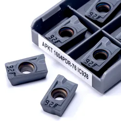 Alta qualidade apkt 1604 PDR 76 ic928 carboneto de inserção ferramenta cnc apkt 1604 original moagem externa ferramenta de torneamento 10 pçs +