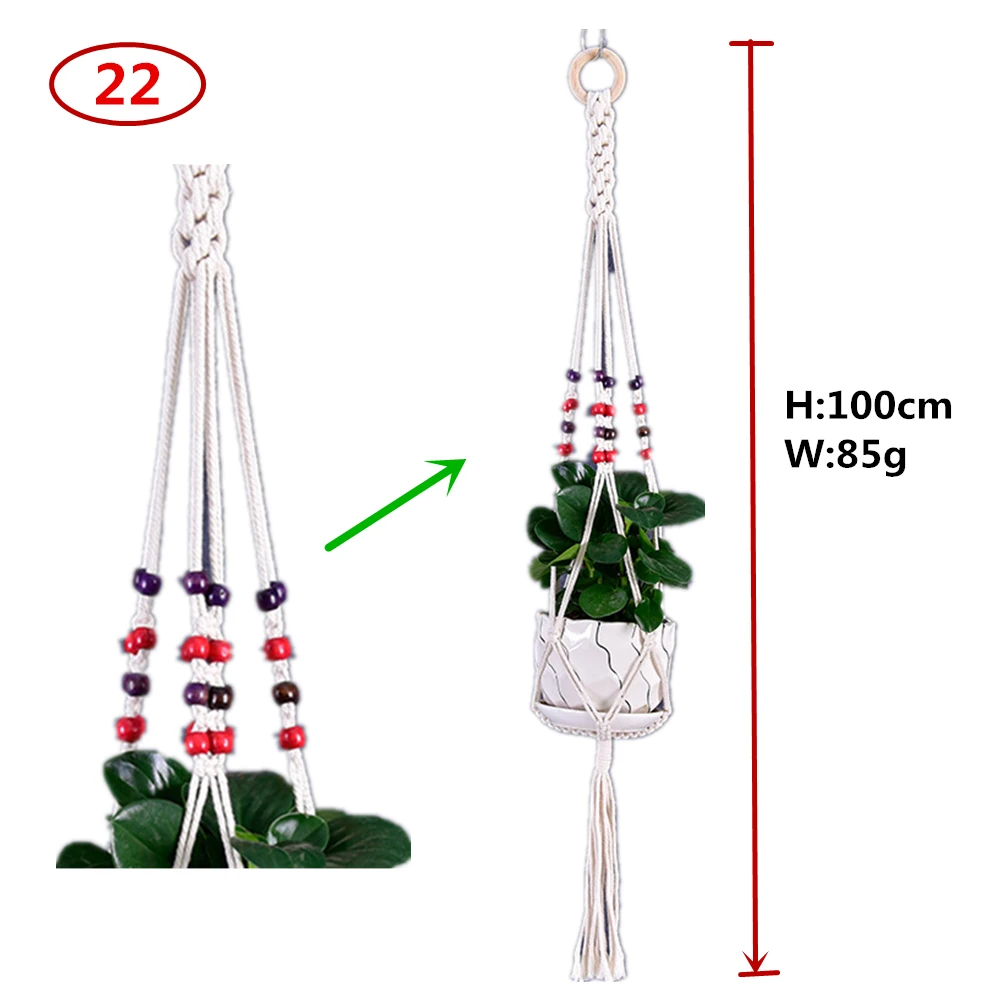 handmade macrame plant hanger flower pot hanger for wall decoration countyard garden Plant Holder Basket