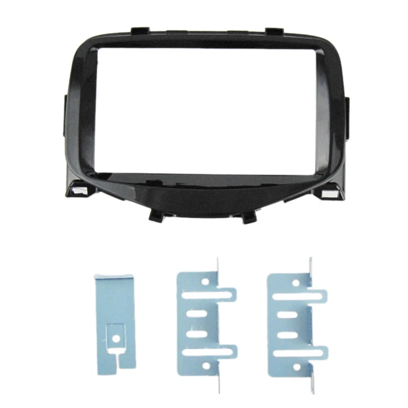 Двойной Дин Радио Стерео DVD панель рамка gps для 2014 + Toyota Aygo peugeot 108 Citroen C1 Dash комплект
