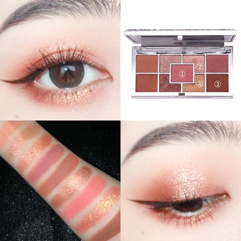9-color Shimmer Matte Makeup Pallete стойкие водостойкие тени для век Pallete Paleta De Sombra Eye Shadow* s