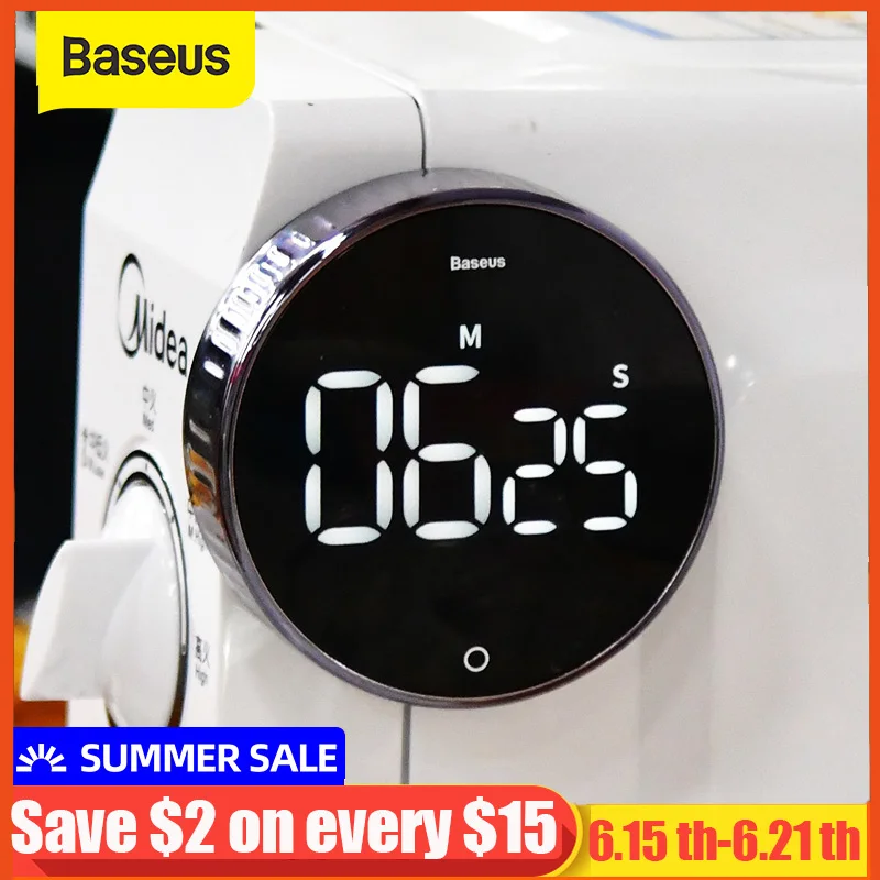 Baseus Магнитный цифровой таймер для кухни Кухонный душ исследование секундомер светодиодный счетчик будильник Ручной Электронный Обратный отсчет|Кухонные таймеры|   | АлиЭкспресс - Подарки для тех, кто обожает готовить