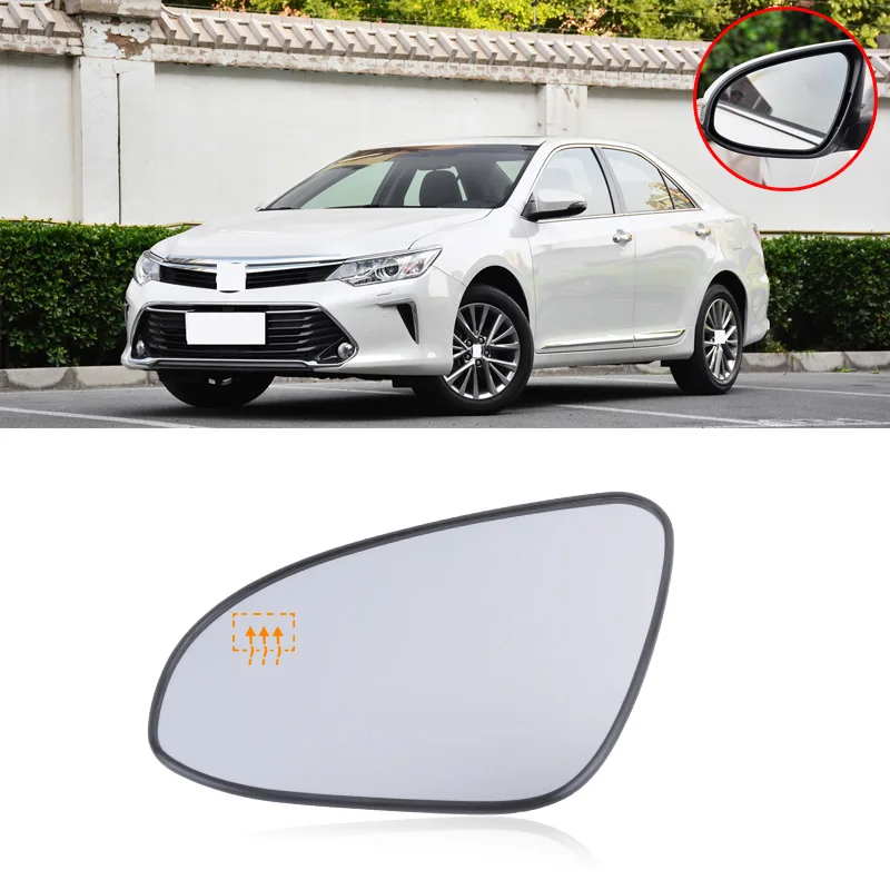 14-17 Corolla *Yaris Left Driver Mirror Glass Lens for Toyota *12-17 Camry