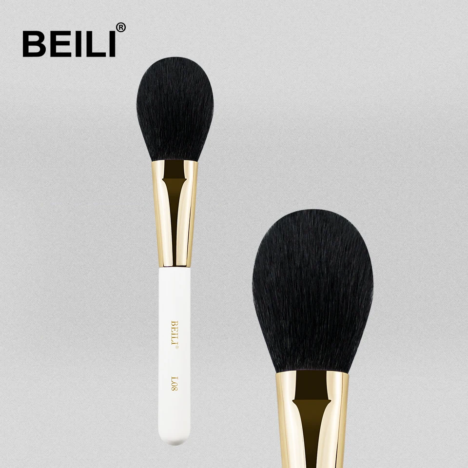 BEILI, новинка, Профессиональные кисти для макияжа, пудра, основа, кисть для лица, натуральная козья шерсть, Смоки, смешивание, косметическая кисть, упаковка