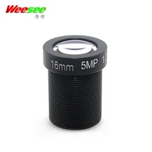 WS высокое качество объектив 16 мм F1.8 5MP M12 крепление IR HD cctv объектив