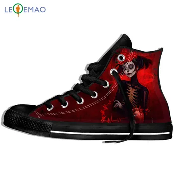 

Custom Image Printing Sneakers Skeleton Leisure Printed Peking Opera Leisure Canvas Halloween Canvas Breathable Walking Shoes