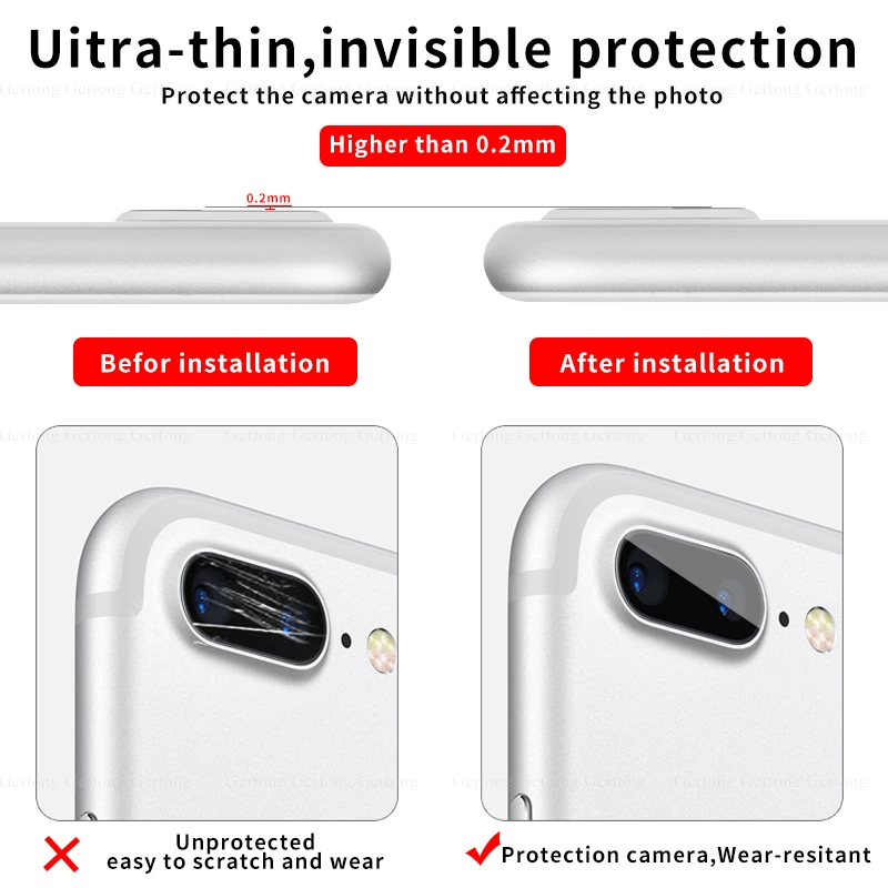 9D Camera Explosion Protection Tempered Glass For iPhone 8 7 Plus XS MAX Camera Screen Protector Film For iPhone 7 8 X XS XR