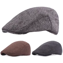 Мужская классическая Кепка зимние теплые береты для вождения Гольф газетная кепка Повседневная шляпа таксиста
