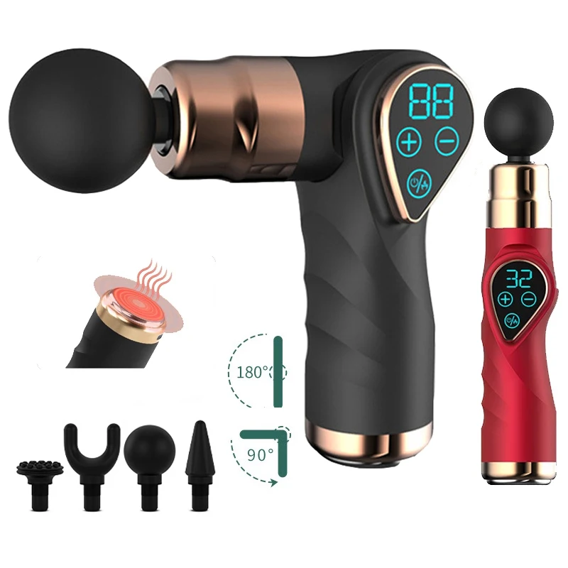 Pistolet De Massage Vibrant Rechargeable USB-C - Vitesse Réglable, Pour Détendre Les Muscles
