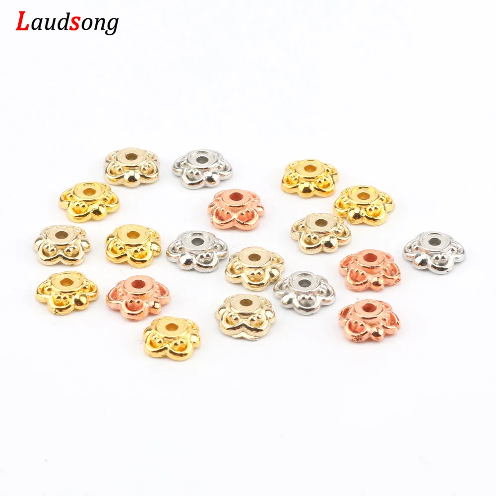 TOAOB 300 Pezzi Perline Metallo Tibetano Rondella Distanziatore 15 Stili Oro Beads 4 mm a 10 mm per Creazione di Gioielli Fai da Te Bracciali Collane Braccialetti Ciondoli