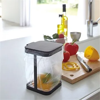 

Creative Mini Countertop Trash Can Flip Lid Iron Trash Can Desktop Trash Storage Rack Home Office Storage Bucket #10