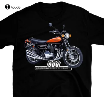 Nowy Z900 Z1 1973 motocykl T Shirt inspirowane przez Kawa podkoszulek z nadrukiem koszulka S-5Xl tanie i dobre opinie H-Brotaco Daily SHORT CN (pochodzenie) COTTON summer Na co dzień Z okrągłym kołnierzykiem tops Z KRÓTKIM RĘKAWEM Regular