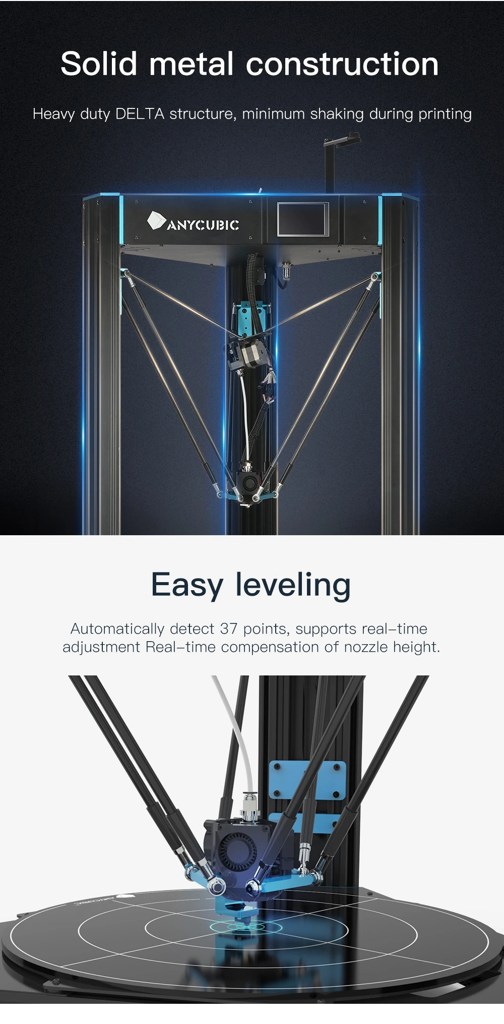 ANYCUBIC Predator 3d принтер предварительно собранный ультрабук 3d Принтер Комплект Impresora 3d профессиональный 370*370*455 мм imprimante 3d