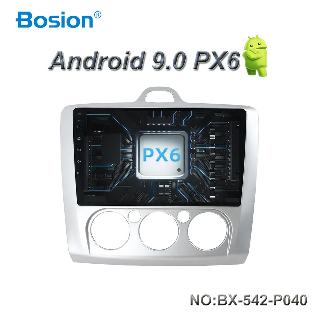 Bosion Android 9,0 Восьмиядерный автомобильный Радио плеер gps Navi для ford focus 2004-2010 2 3 Mk2/Mk3 головное устройство PX6 4G+ 64G Автомобильный DVD