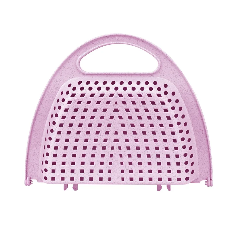 Kitchen Multifunction Folding Plastic Fruit Basket For Seafood Washing Drain Basket - Цвет: P