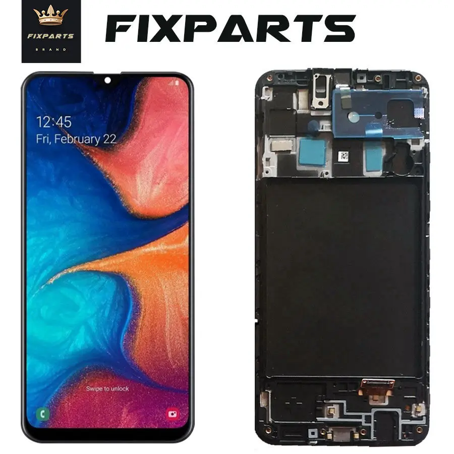 Для SAMSUNG GALAXY A20 LCD A205 дисплей сенсорный экран дигитайзер 6 4 &quotсупер AMOLED для Samsung 2019