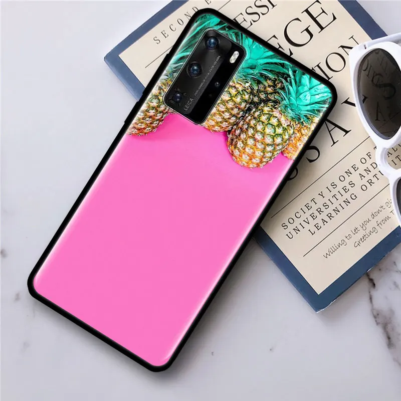 Летний чехол для Huawei P20 P40 Lite E P30 Pro P10 P Smart Z Plus Черный силиконовый телефона