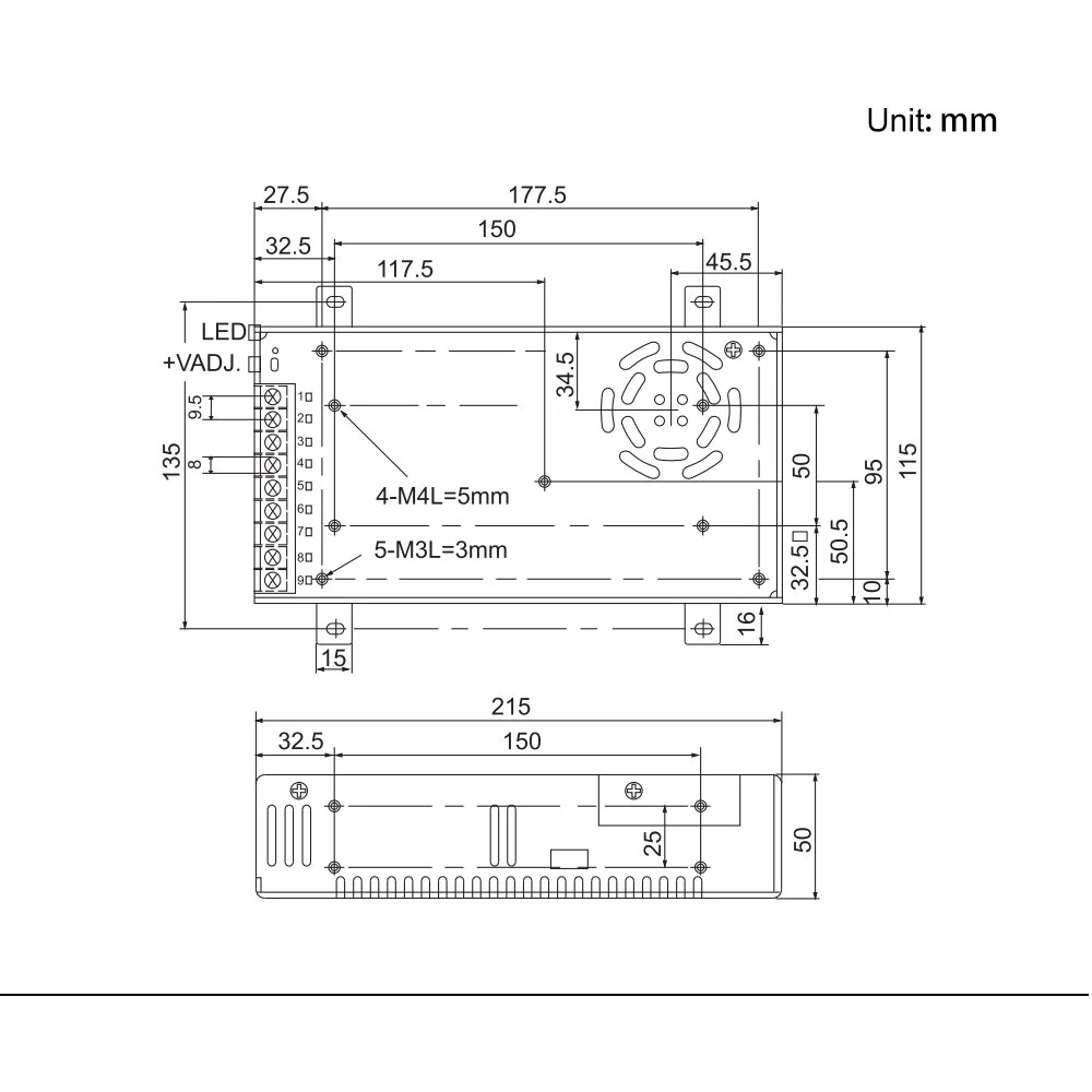 amplificador de potencia led smps 350w s 350 02