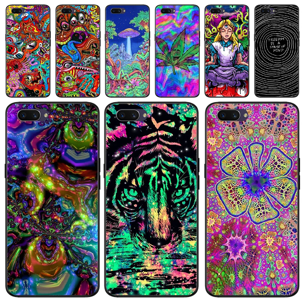 

OFFeier Psychedelic Trippy Art Phone Case Cover For OPPO F5 F9 F3 F11 pro A92020 K1 A77 RENO A52020