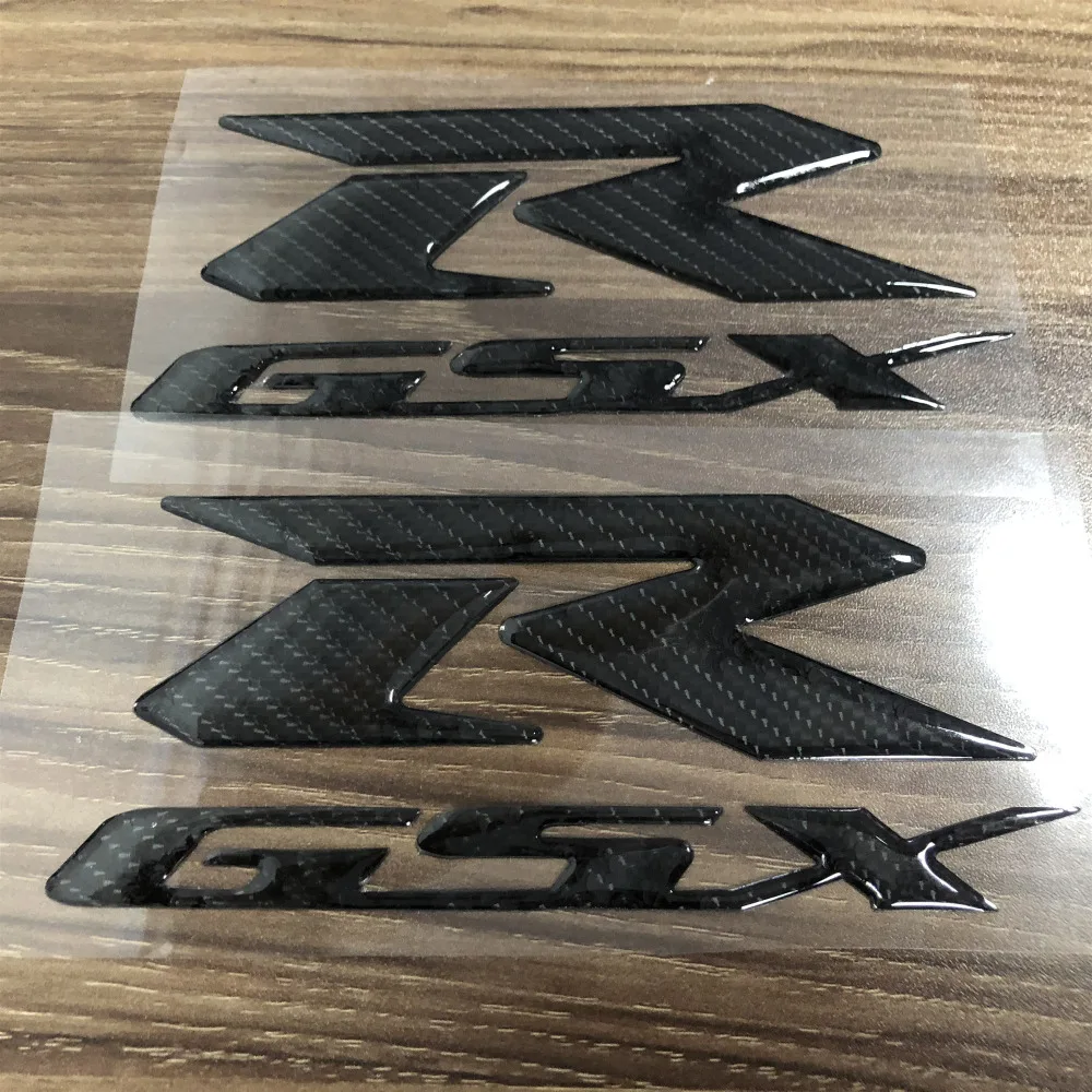 2 предмета в комплекте, для GSXR углеродного волокна 3D эмблема на крыло автомобиля бак подписать аппликацию логотип Стикеры для Suzuki GSXR 600 750 1000 K1 K2 K3 K4 K5 K6 K7 K8 K9
