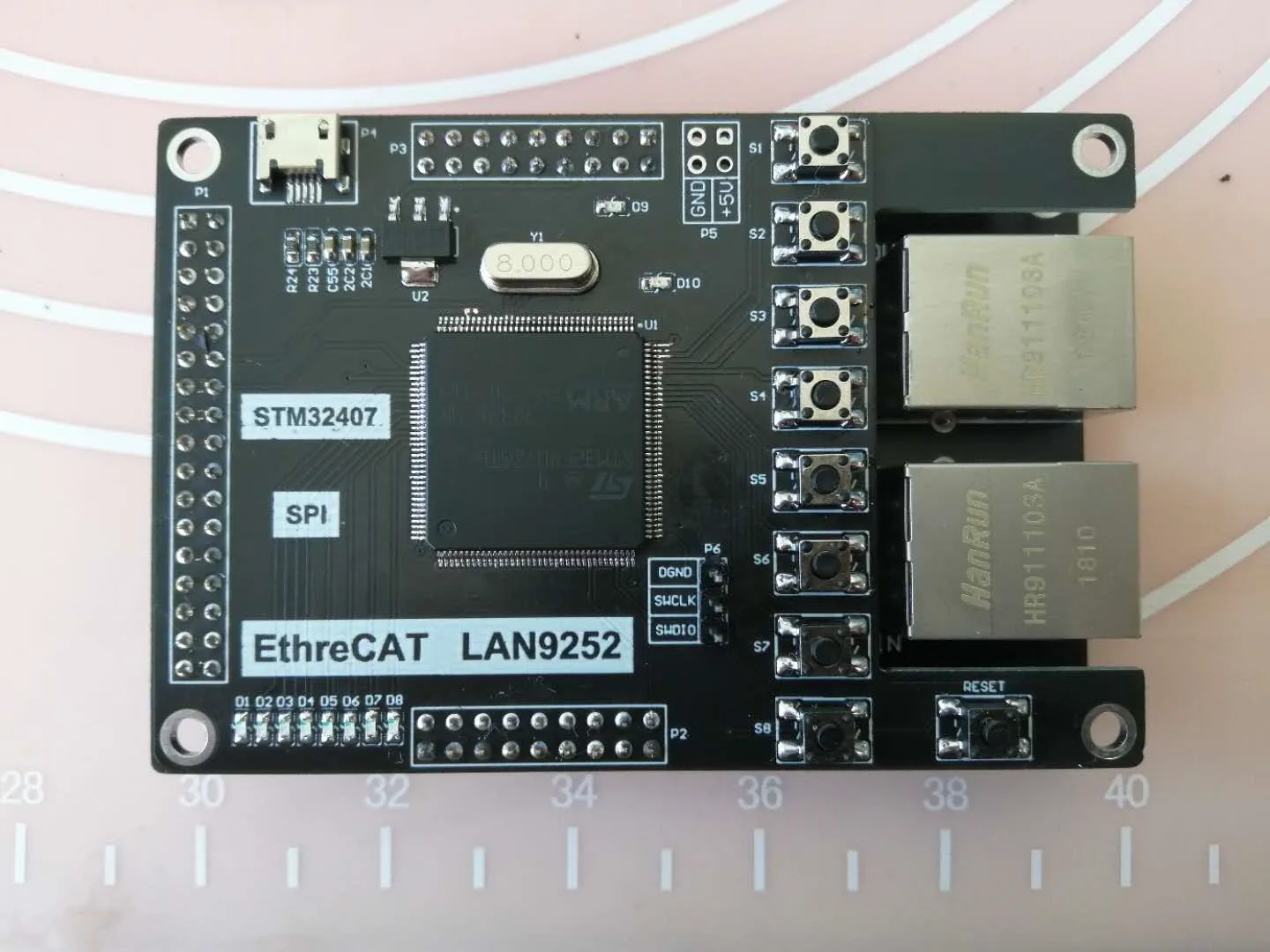 US $107.91 LAN9252 EtherCAT Slave Development Board STM32F407ZGT6 SPIFSMC Communication